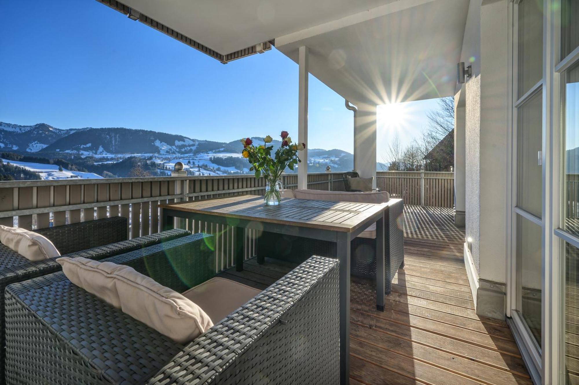 Haus "Bergblick" Ferienwohnung Hochgrat Oberstaufen Mit 2 Schlafzimmer 外观 照片